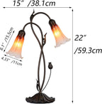 L30698 Lily Flower Blown Glass Accent Table Lamp
