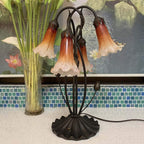 L30698 Lily Flower Blown Glass Accent Table Lamp