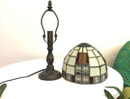 L30728 Colour Block Tiffany Style Stained Glass Table