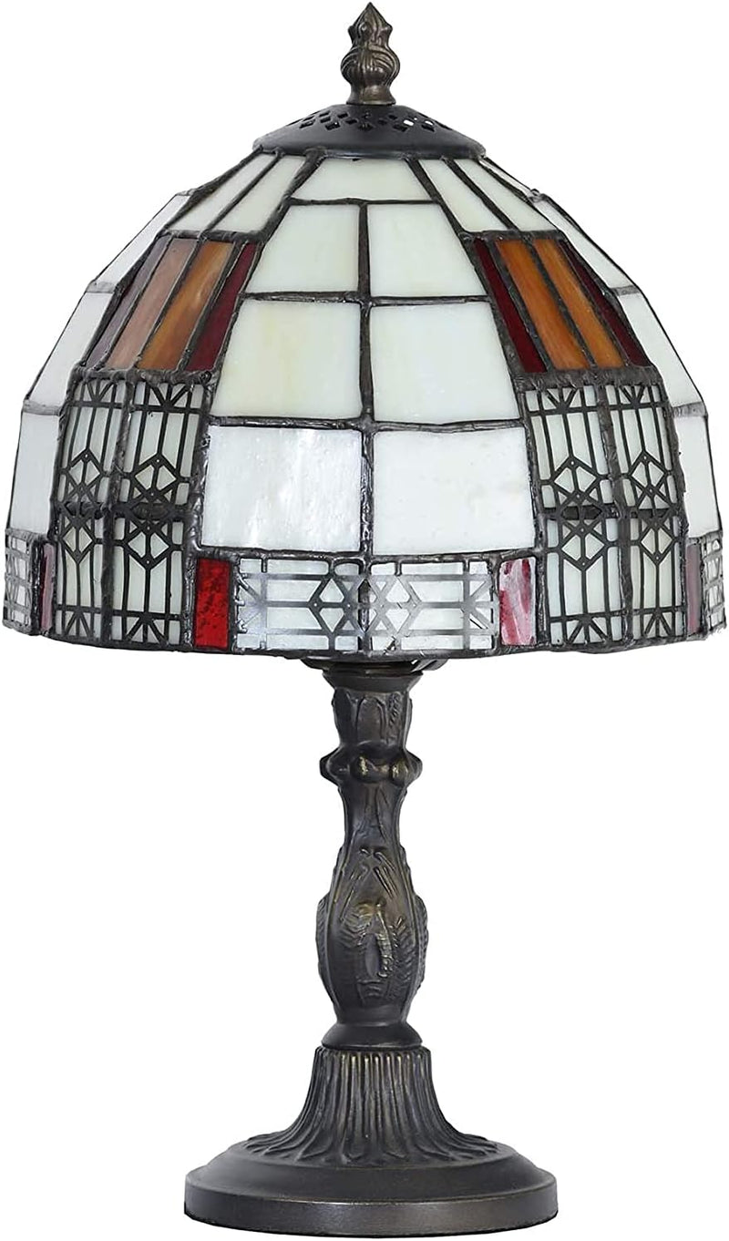 L30728 Colour Block Tiffany Style Stained Glass Table