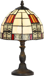 L30728 Colour Block Tiffany Style Stained Glass Table
