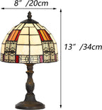 L30728 Colour Block Tiffany Style Stained Glass Table