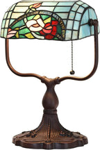 L30760 Rose Flower Tiffany Style Stained Glass Bankers