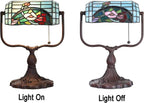 L30760 Rose Flower Tiffany Style Stained Glass Bankers