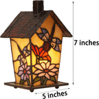 L30782 Birdhouse Tiffany Style Stained Glass Table Lamp