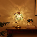 L30832 Tiffany Style Stained Glass Flower Petal Table