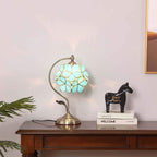 L30832 Tiffany Style Stained Glass Flower Petal Table