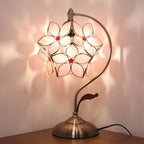 L30832 Tiffany Style Stained Glass Flower Petal Table