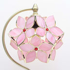 L30832 Tiffany Style Stained Glass Flower Petal Table