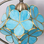 L30832 Tiffany Style Stained Glass Flower Petal Table