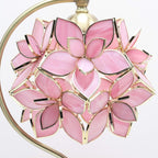 Tiffany Style Stained Glass Flower Petal Table Lamp
