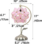 L30832 Tiffany Style Stained Glass Flower Petal Table