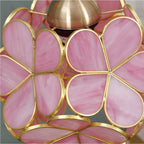 L30832 Tiffany Style Stained Glass Flower Petal Table