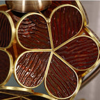 L30832 Tiffany Style Stained Glass Flower Petal Table