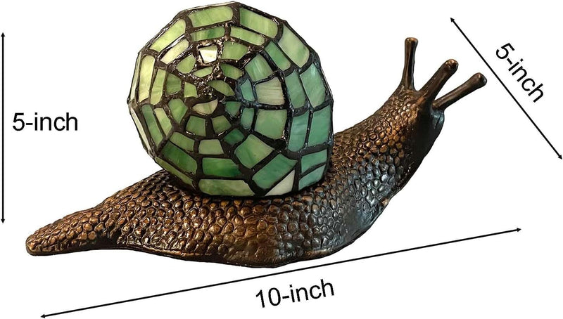 L30962 Land Snail Tiffany Style Stained Glass Accent