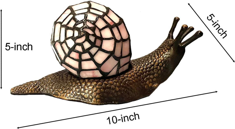 L30962 Land Snail Tiffany Style Stained Glass Accent