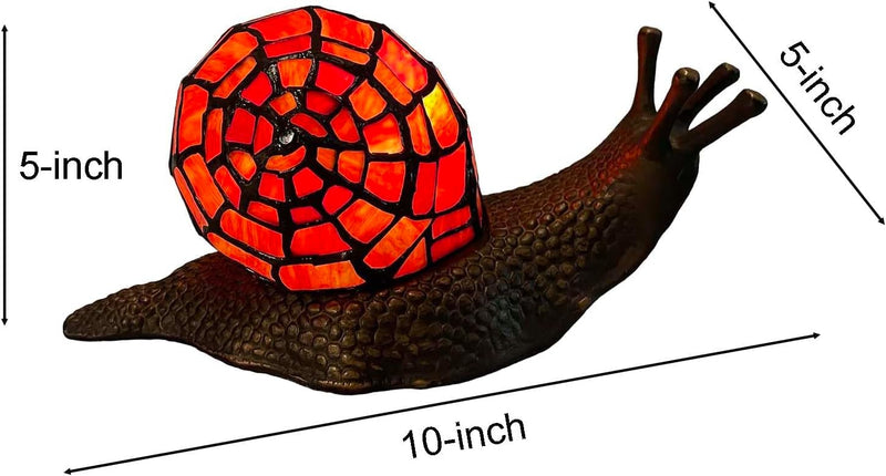 L30962 Land Snail Tiffany Style Stained Glass Accent