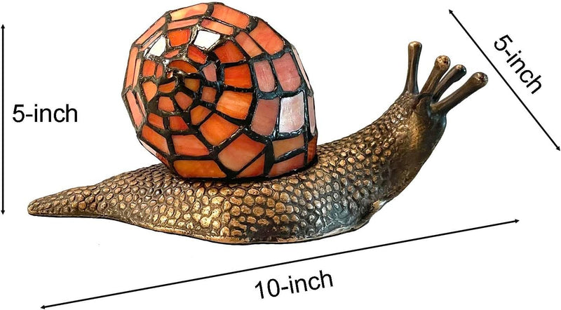 L30962 Land Snail Tiffany Style Stained Glass Accent