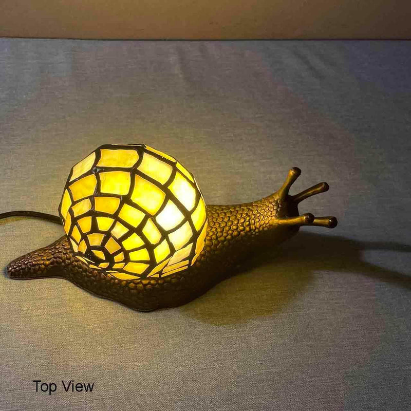 L30962 Land Snail Tiffany Style Stained Glass Accent