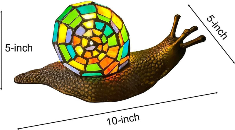 L30962 Land Snail Tiffany Style Stained Glass Accent