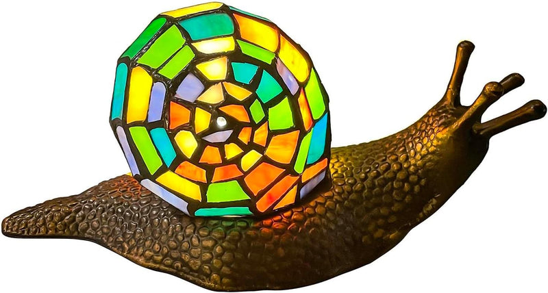 L30962 Land Snail Tiffany Style Stained Glass Accent