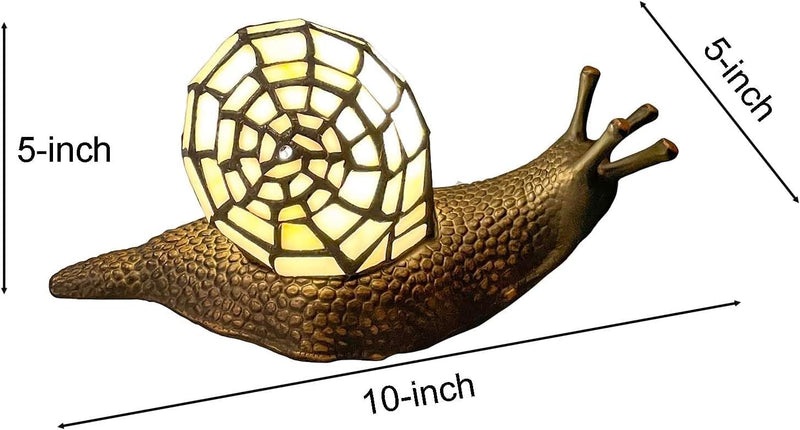 L30962 Land Snail Tiffany Style Stained Glass Accent
