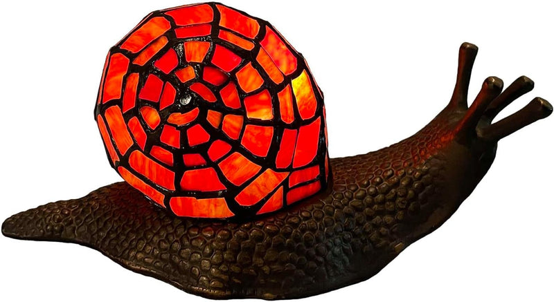 L30962 Land Snail Tiffany Style Stained Glass Accent
