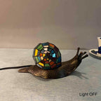 L30962 Land Snail Tiffany Style Stained Glass Accent