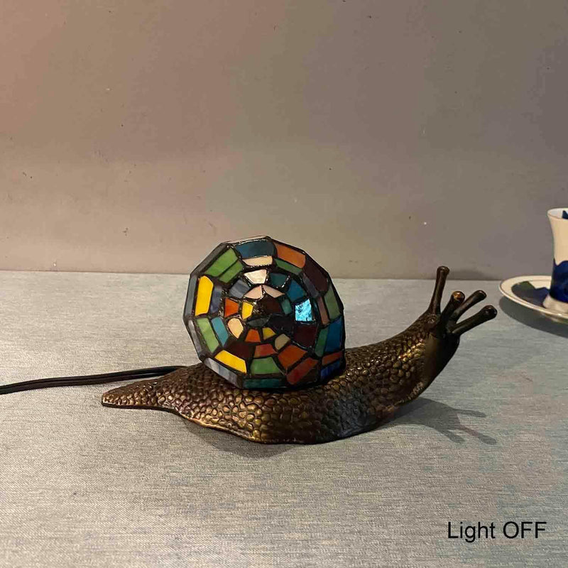 L30962 Land Snail Tiffany Style Stained Glass Accent