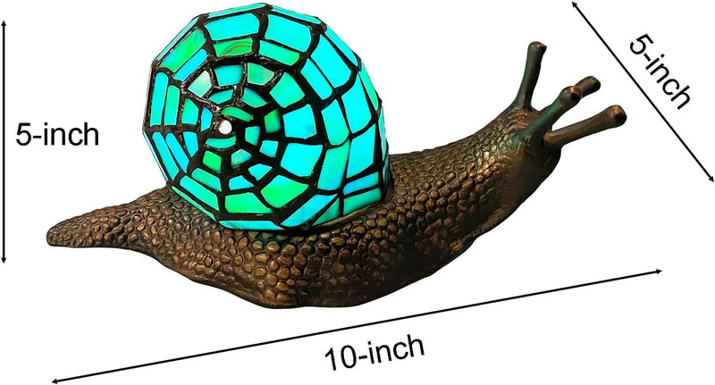 L30962 Land Snail Tiffany Style Stained Glass Accent