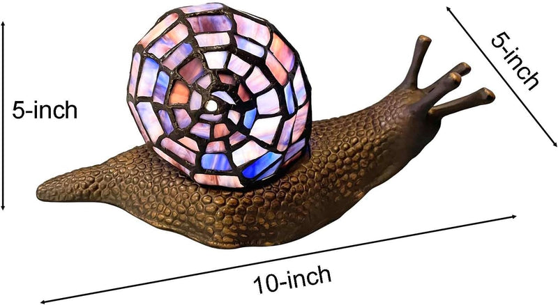 L30962 Land Snail Tiffany Style Stained Glass Accent