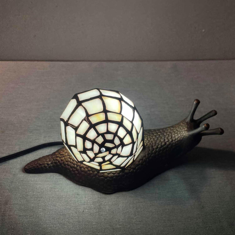 L30962 Land Snail Tiffany Style Stained Glass Accent
