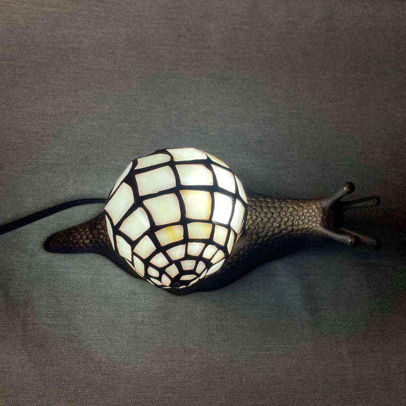 L30962 Land Snail Tiffany Style Stained Glass Accent