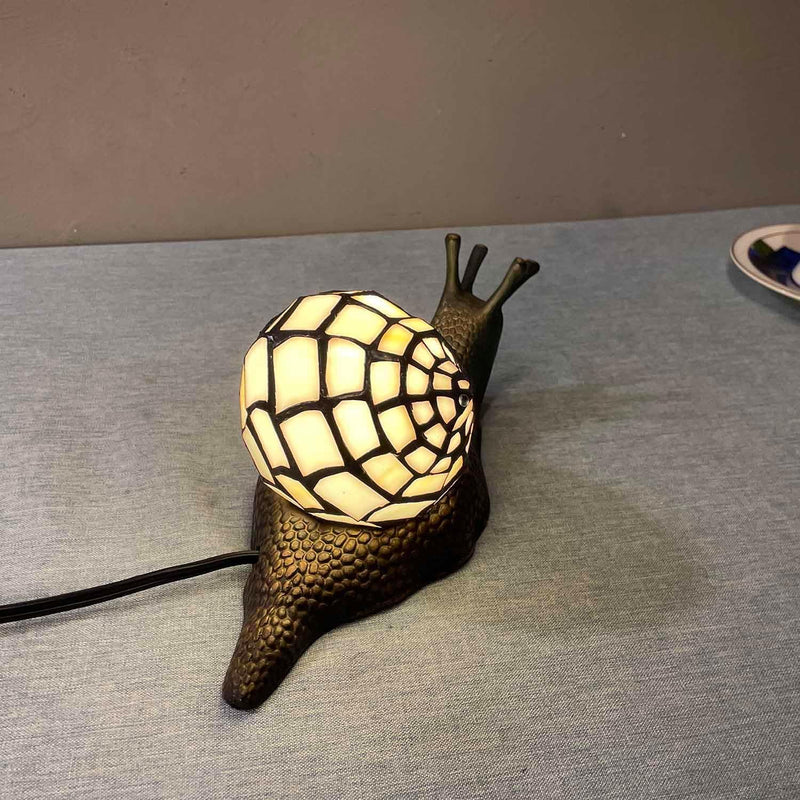 L30962 Land Snail Tiffany Style Stained Glass Accent
