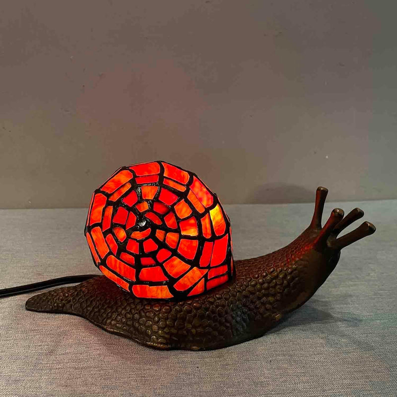 L30962 Land Snail Tiffany Style Stained Glass Accent