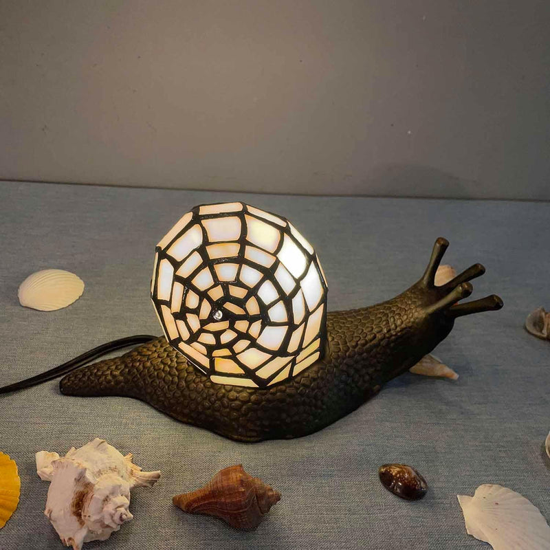 L30962 Land Snail Tiffany Style Stained Glass Accent
