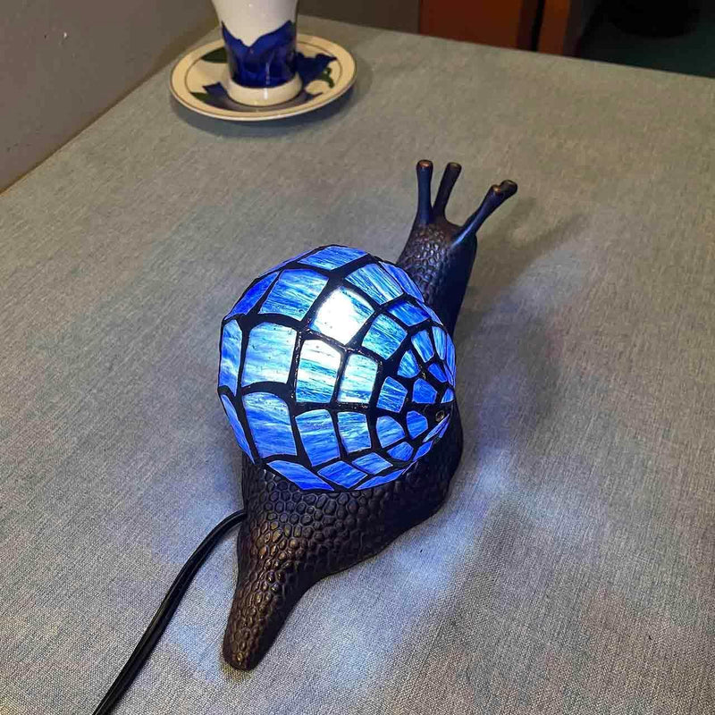 L30962 Land Snail Tiffany Style Stained Glass Accent
