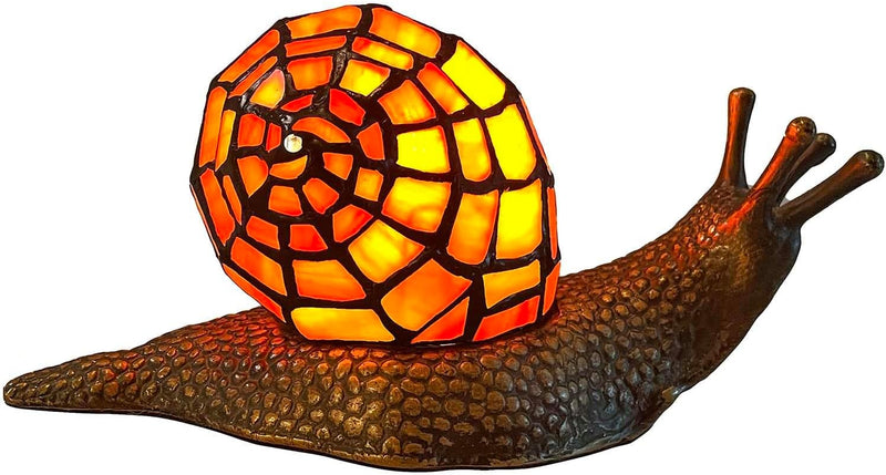 L30962 Land Snail Tiffany Style Stained Glass Accent