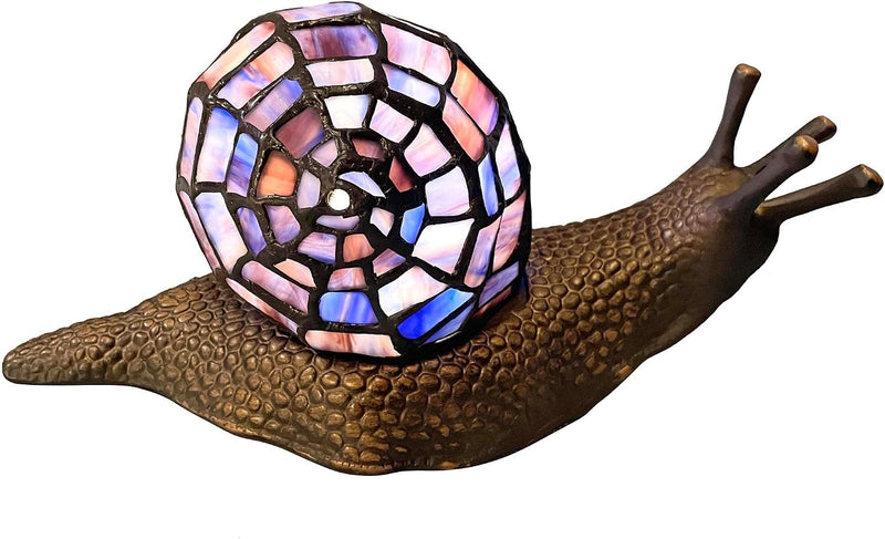 L30962 Land Snail Tiffany Style Stained Glass Accent
