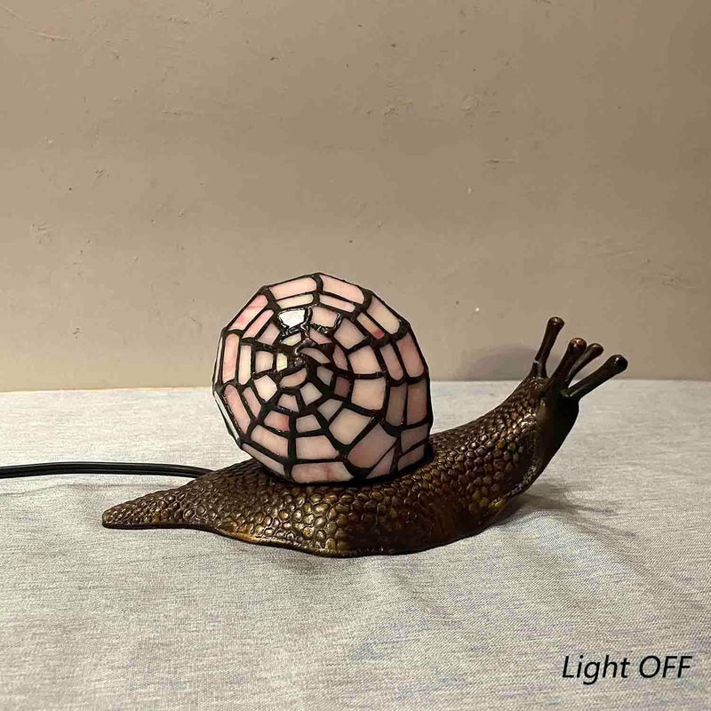 L30962 Land Snail Tiffany Style Stained Glass Accent