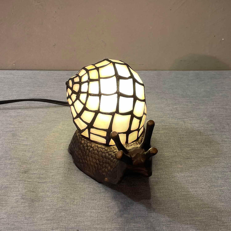 L30962 Land Snail Tiffany Style Stained Glass Accent
