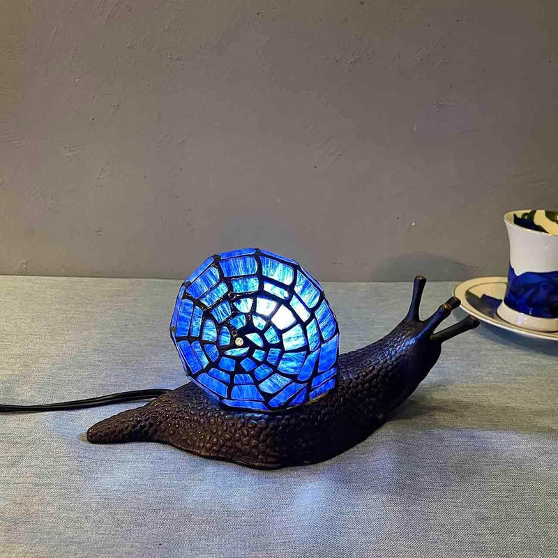 L30962 Land Snail Tiffany Style Stained Glass Accent