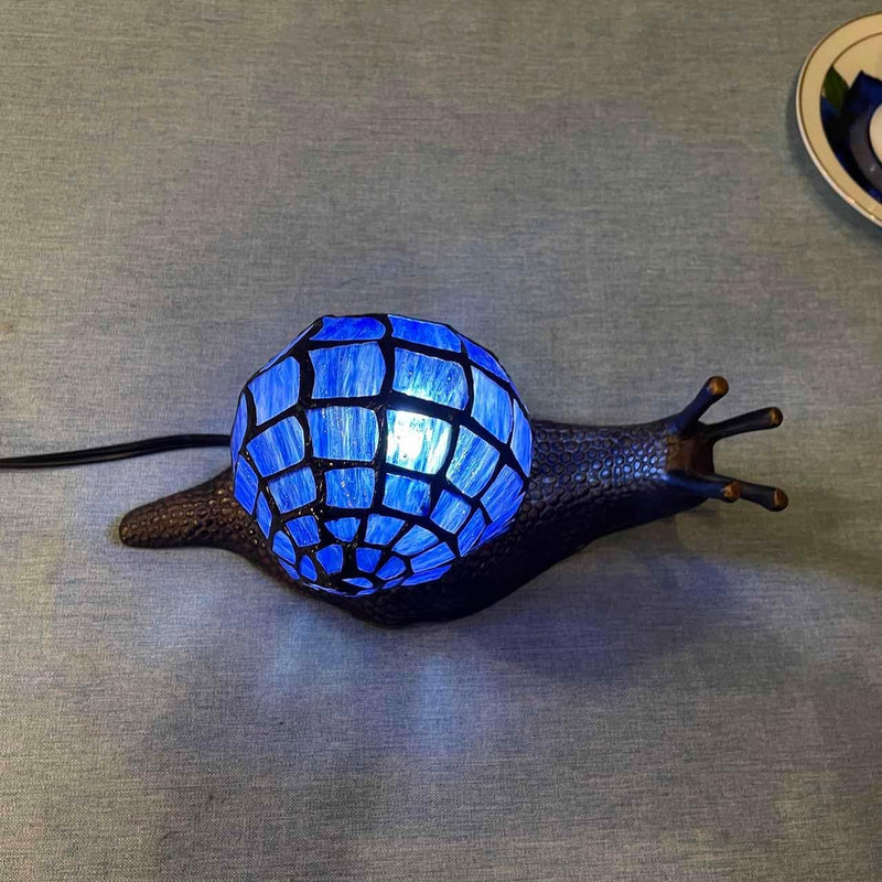 L30962 Land Snail Tiffany Style Stained Glass Accent