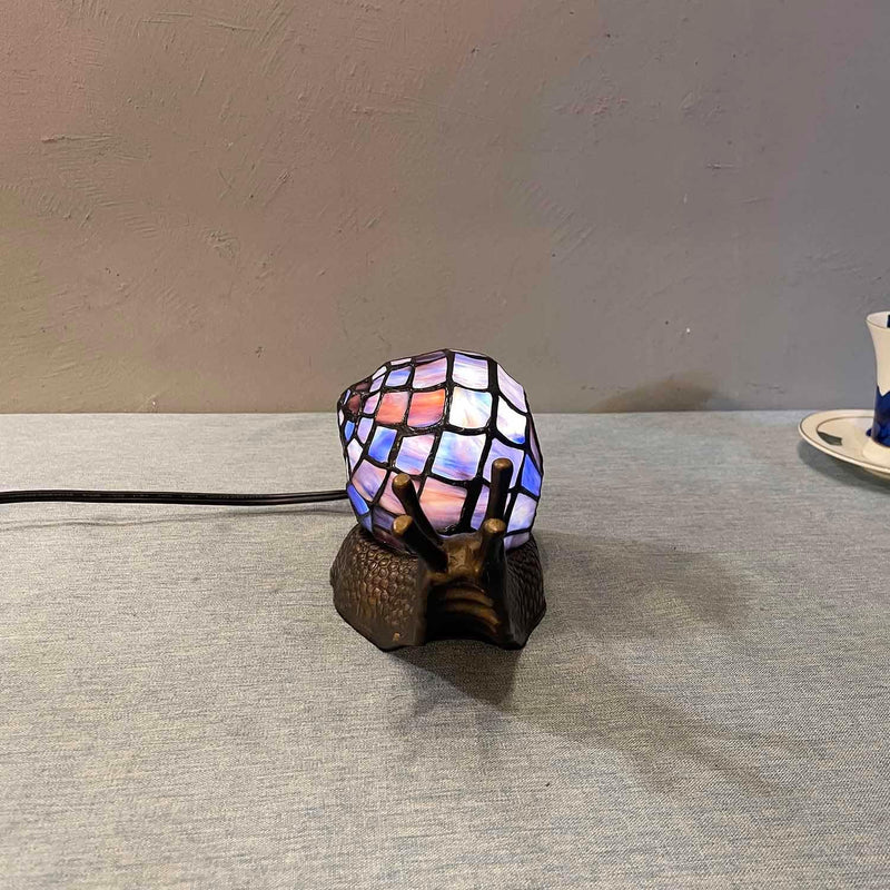 L30962 Land Snail Tiffany Style Stained Glass Accent