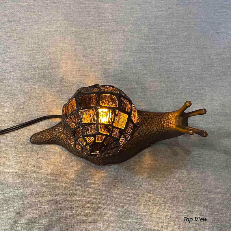 L30962 Land Snail Tiffany Style Stained Glass Accent