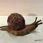 L30962 Land Snail Tiffany Style Stained Glass Accent