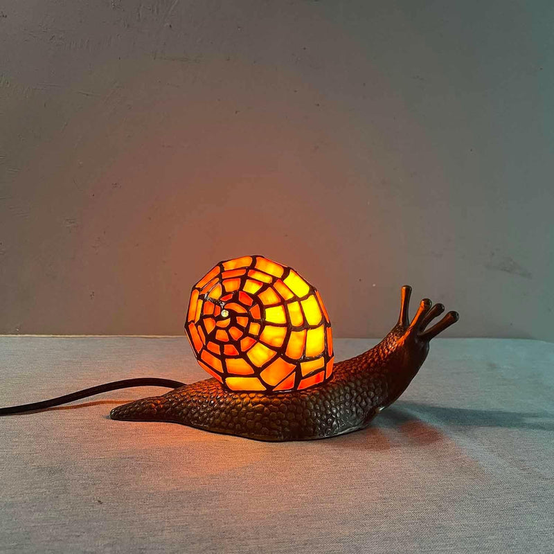 L30962 Land Snail Tiffany Style Stained Glass Accent