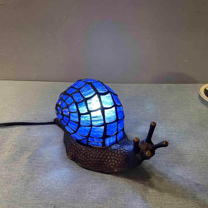 L30962 Land Snail Tiffany Style Stained Glass Accent