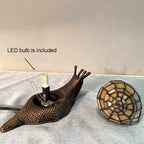 L30962 Land Snail Tiffany Style Stained Glass Accent