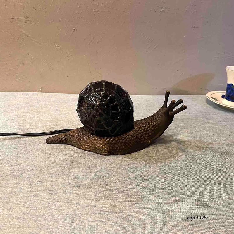 L30962 Land Snail Tiffany Style Stained Glass Accent